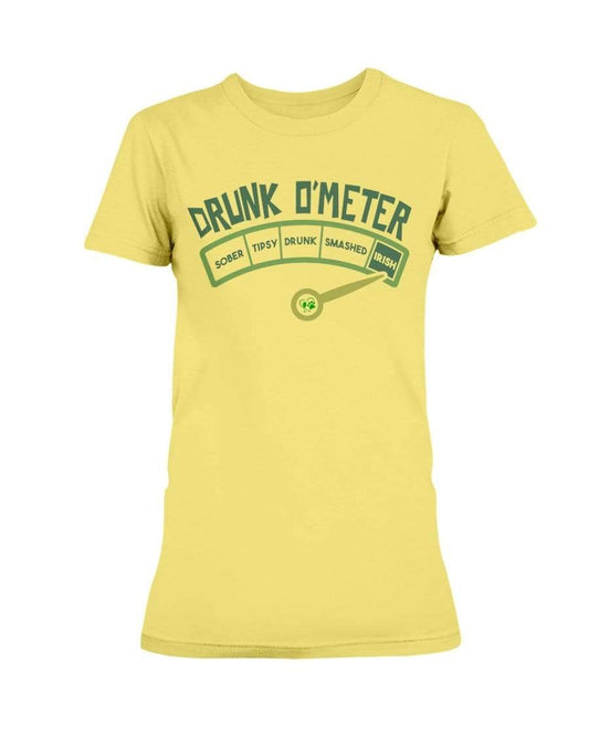 Shirts Cornsilk / S Winey Bitches Co "Drunk O'Meter" Ladies Missy T-Shirt WineyBitchesCo