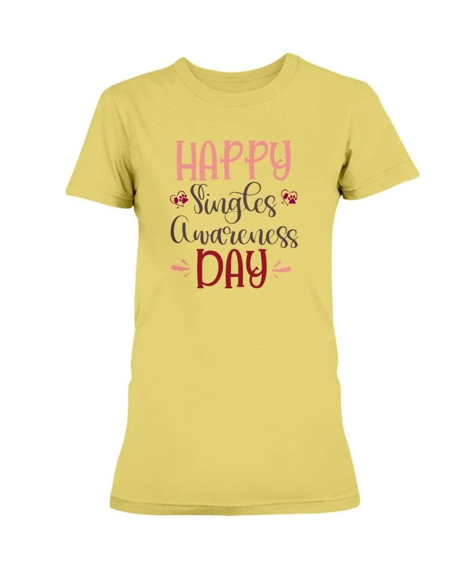 Shirts Daisy / S Winey Bitches Co "Happy Single Awareness Day" Ladies Missy T-Shirt WineyBitchesCo