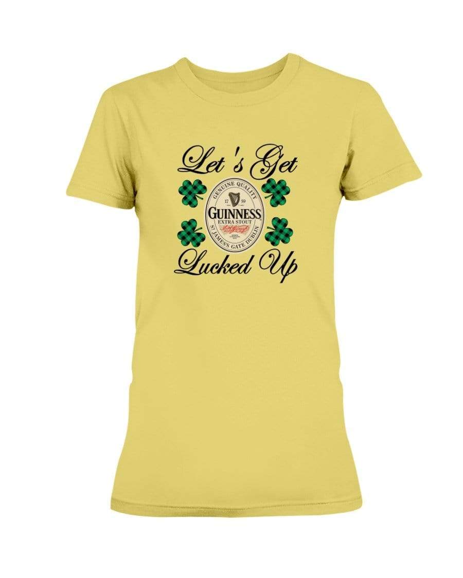 Shirts Daisy / S Winey Bitches Co "Let's Get Lucked Up" Guinness Ladies Missy T-Shirt WineyBitchesCo