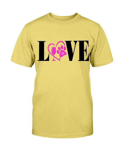 Shirts Daisy / S Winey Bitches Co "Love" Blk Letters Ultra Cotton T-Shirt WineyBitchesCo