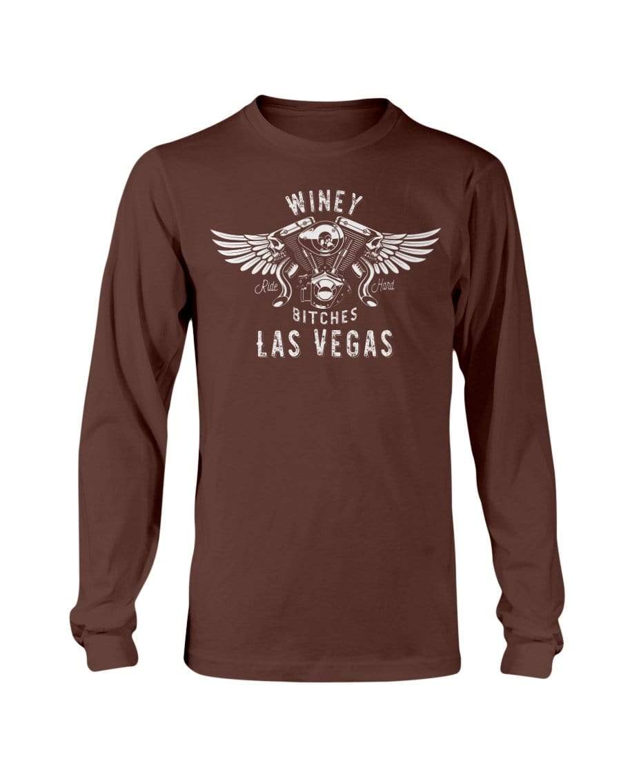 Shirts Dark Chocolate / S Winey Bitches "Ride Hard Las Vegas" Long Sleeve T-Shirt WineyBitchesCo