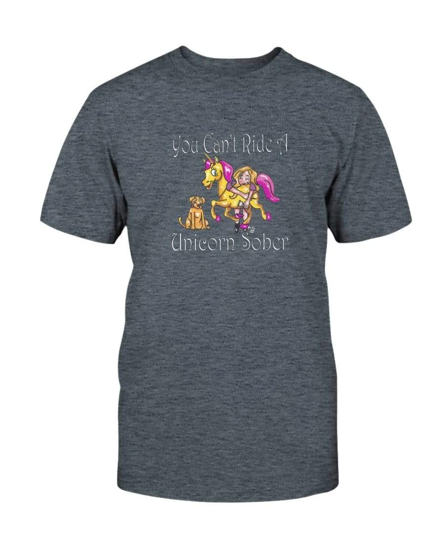 Shirts Dark Heather / S Winey Bitches Co "You Can't Ride A Unicorn Sober" Ultra Cotton T-Shirt WineyBitchesCo