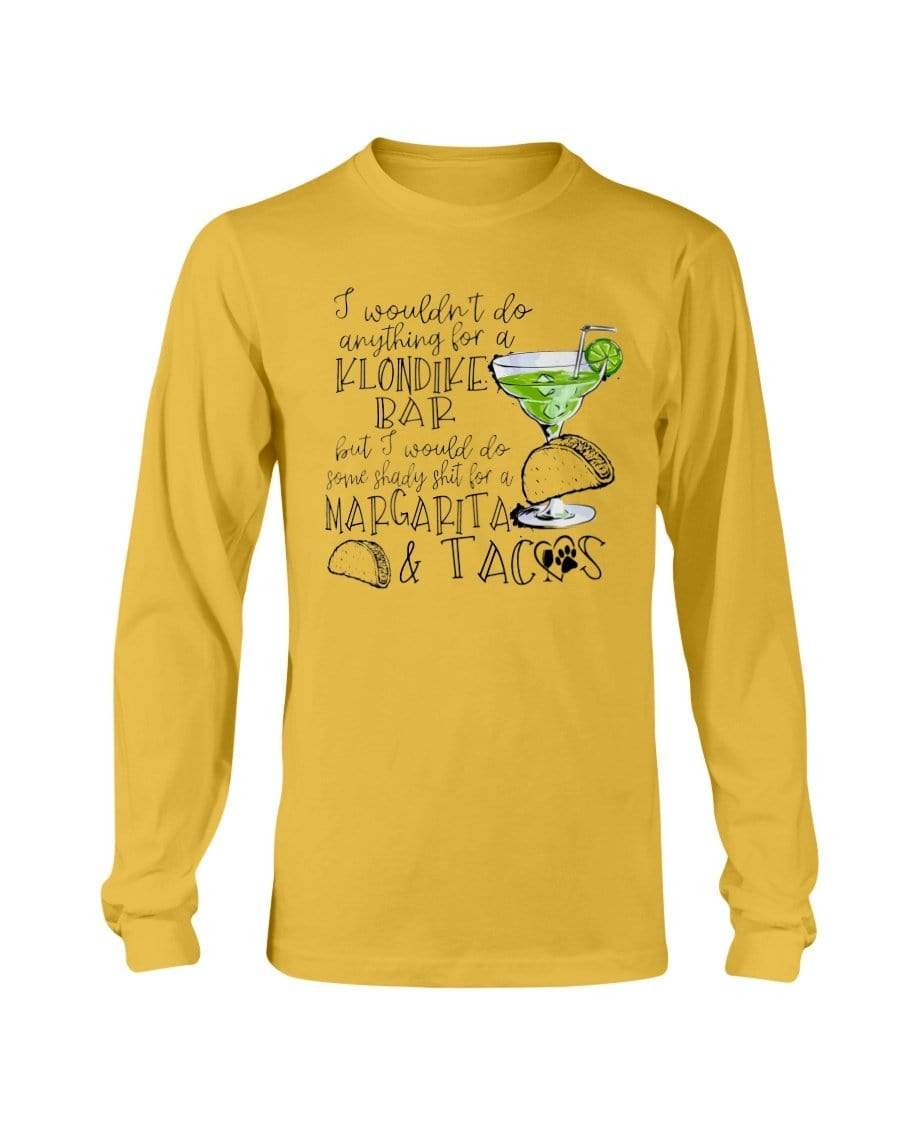 Shirts Gold / S Winey Bitches Co Margaritas and Tacos Long Sleeve T-Shirt WineyBitchesCo