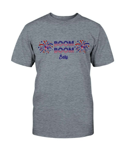 Shirts Heather Indigo / S Winey Bitches Co "Boom Boom Baby" Ultra Cotton T-Shirt-4th of July WineyBitchesCo