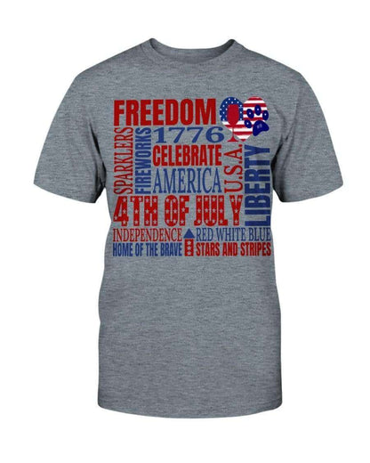 Shirts Heather Indigo / S Winey Bitches Co "Celebrate America" Ultra Cotton T-Shirt-4th of July WineyBitchesCo