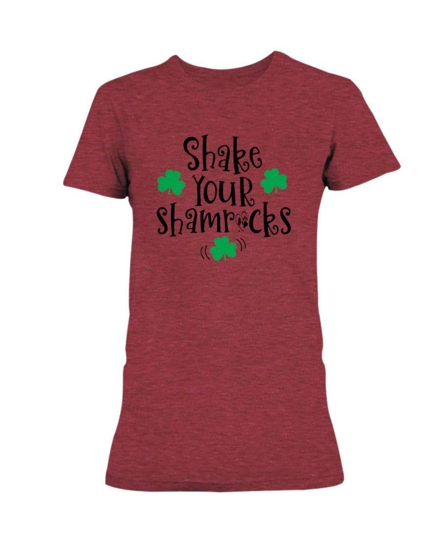 Shirts Heather Red / S Winey Bitches Co "Shake Your Shamrocks" Ladies Missy T-Shirt WineyBitchesCo