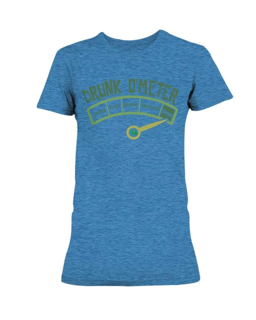 Shirts Heather Sapphire / S Winey Bitches Co "Drunk O'Meter" Ladies Missy T-Shirt WineyBitchesCo