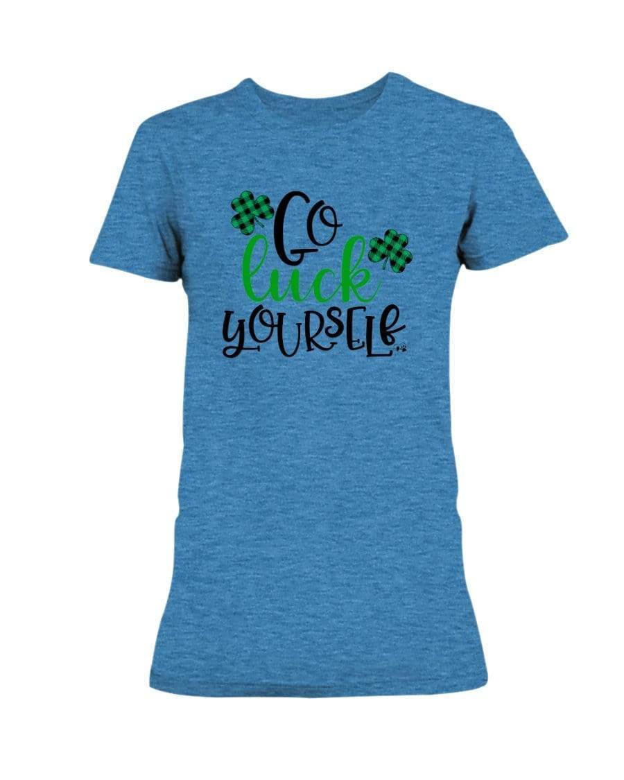 Shirts Heather Sapphire / S Winey Bitches Co "Go Luck Yourself" Ladies Missy T-Shirt WineyBitchesCo