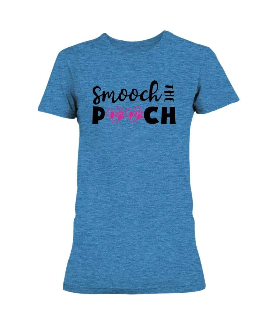 Shirts Heather Sapphire / S Winey Bitches Co "Smooch The Pooch" Ladies Missy T-Shirt WineyBitchesCo
