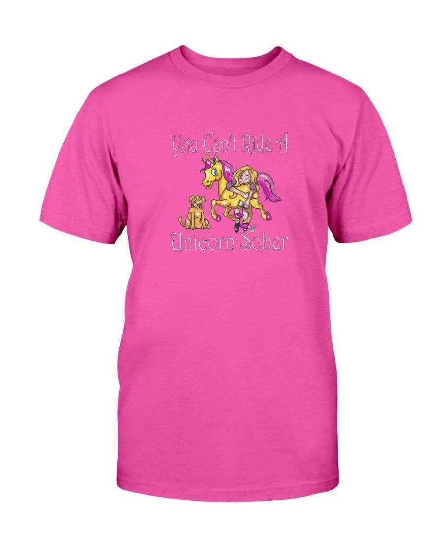 Shirts Heliconia / S Winey Bitches Co "You Can't Ride A Unicorn Sober" Ultra Cotton T-Shirt WineyBitchesCo