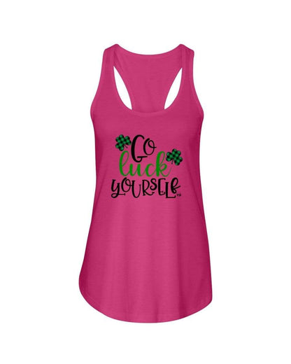 Shirts Hot Pink / XS Winey Bitches Co "Go Luck Yourself" Ladies Racerback Tank Top* WineyBitchesCo