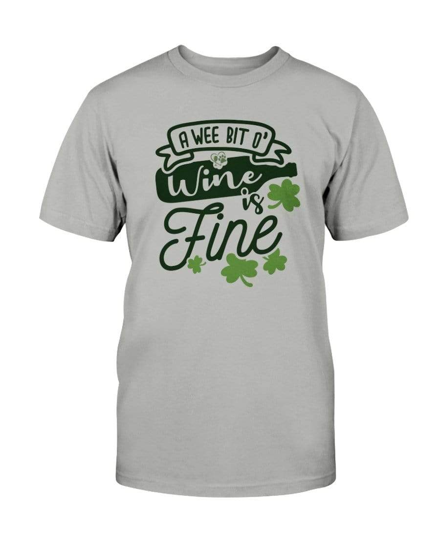 Shirts Ice Grey / S Winey Bitches Co "A Wee Bit O' Wine Is Fine" Ultra Cotton T-Shirt WineyBitchesCo