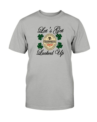 Shirts Ice Grey / S Winey Bitches Co "Let's Get Lucked Up" Guinness Ultra Cotton T-Shirt WineyBitchesCo