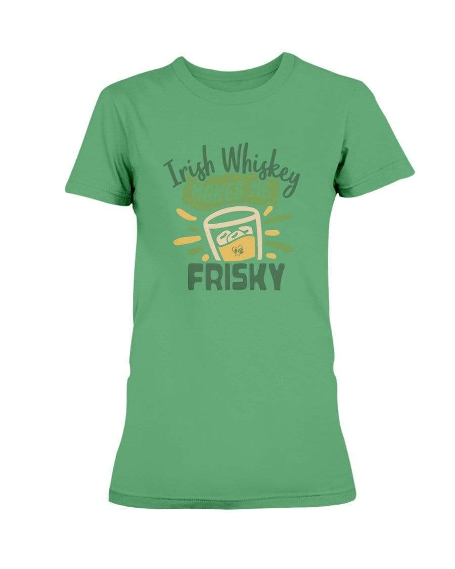 Shirts Irish Green / S Winey Bitches Co "Irish Whiskey Makes Me Frisky" Ladies Missy T-Shirt WineyBitchesCo