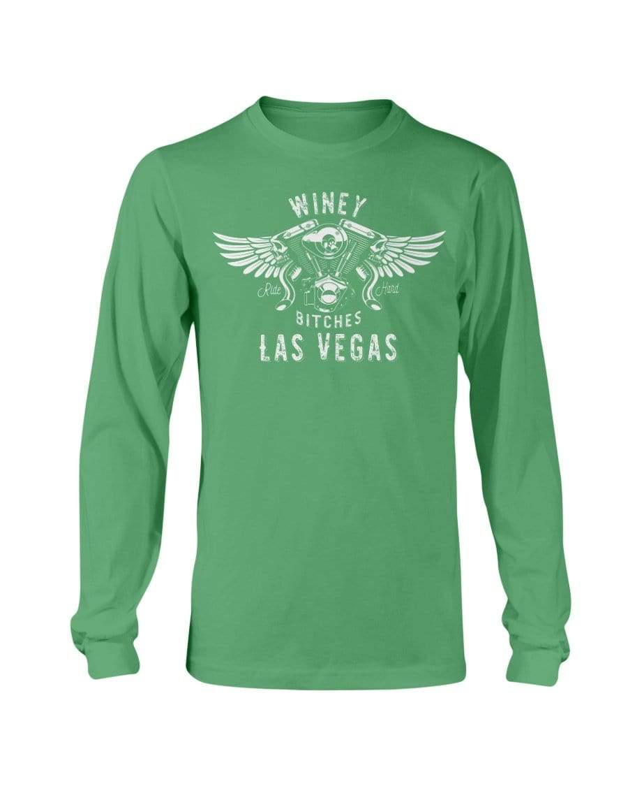 Shirts Irish Green / S Winey Bitches "Ride Hard Las Vegas" Long Sleeve T-Shirt WineyBitchesCo