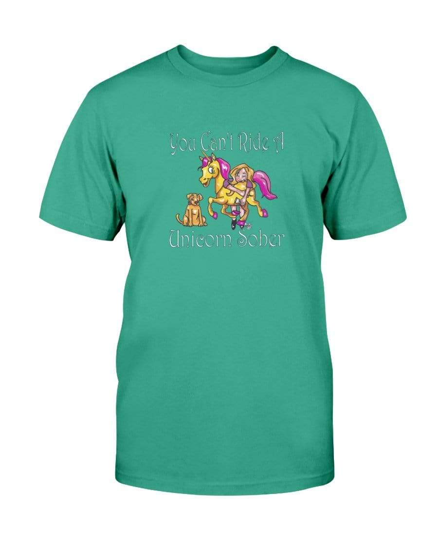 Shirts Kelly Green / S Winey Bitches Co "You Can't Ride A Unicorn Sober" Ultra Cotton T-Shirt WineyBitchesCo