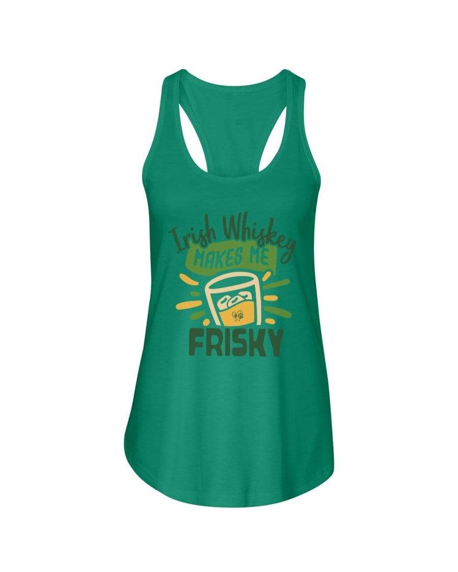 Shirts Kelly Green / XS Winey Bitches Co  "Irish Whiskey Makes Me Frisky" Ladies Racerback Tank Top* WineyBitchesCo