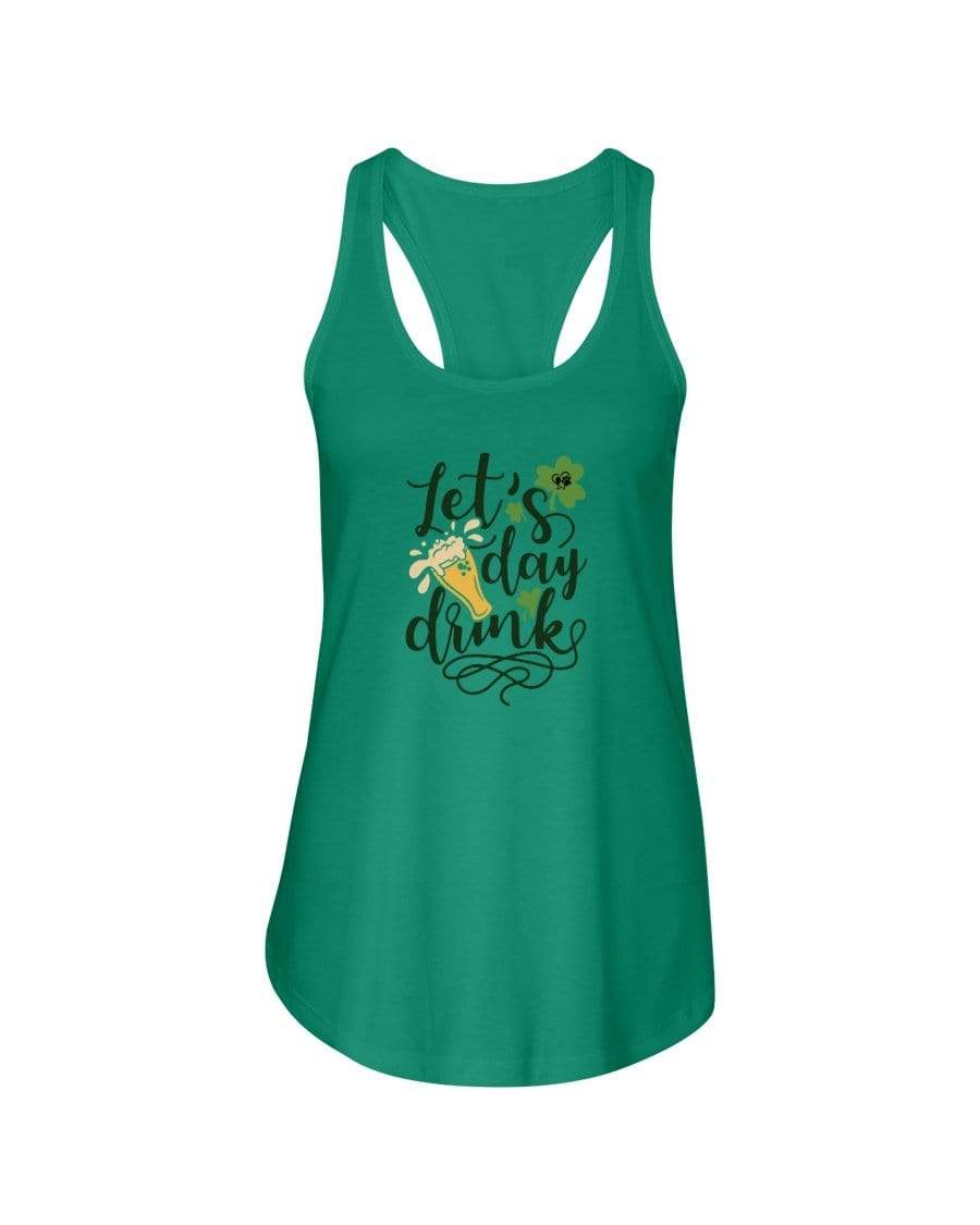 Shirts Kelly Green / XS Winey Bitches Co "Let's Day Drink" Ladies Racerback Tank Top* WineyBitchesCo