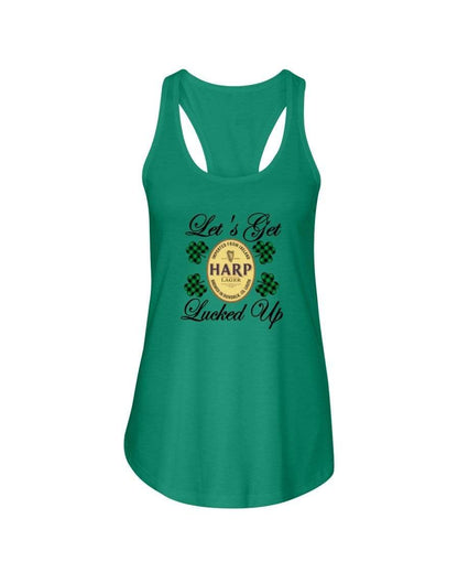 Shirts Kelly Green / XS Winey Bitches Co "Let's Get Lucked Up" Harp Ladies Racerback Tank Top* WineyBitchesCo