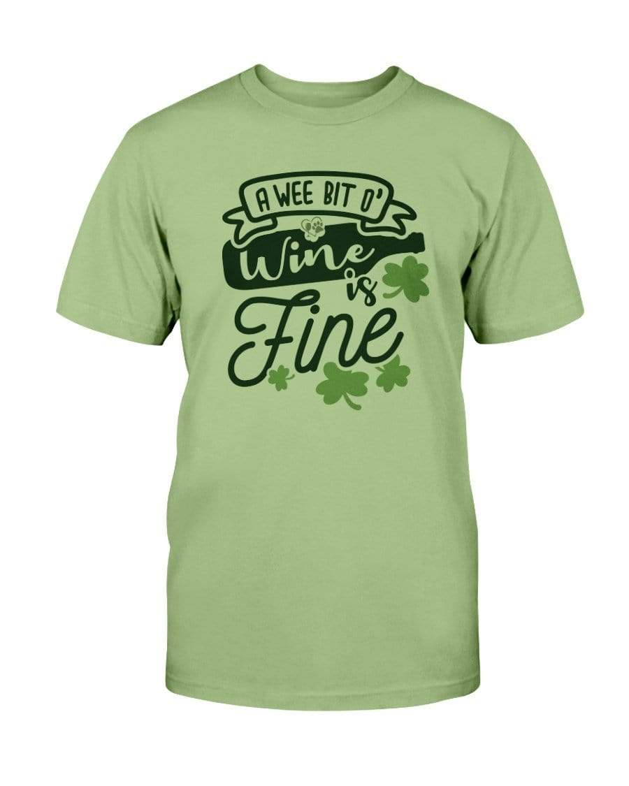 Shirts Kiwi / S Winey Bitches Co "A Wee Bit O' Wine Is Fine" Ultra Cotton T-Shirt WineyBitchesCo