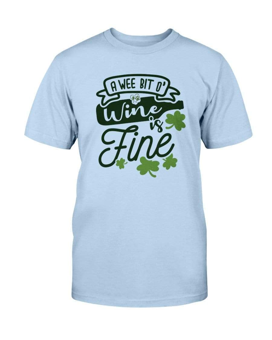 Shirts Light Blue / S Winey Bitches Co "A Wee Bit O' Wine Is Fine" Ultra Cotton T-Shirt WineyBitchesCo