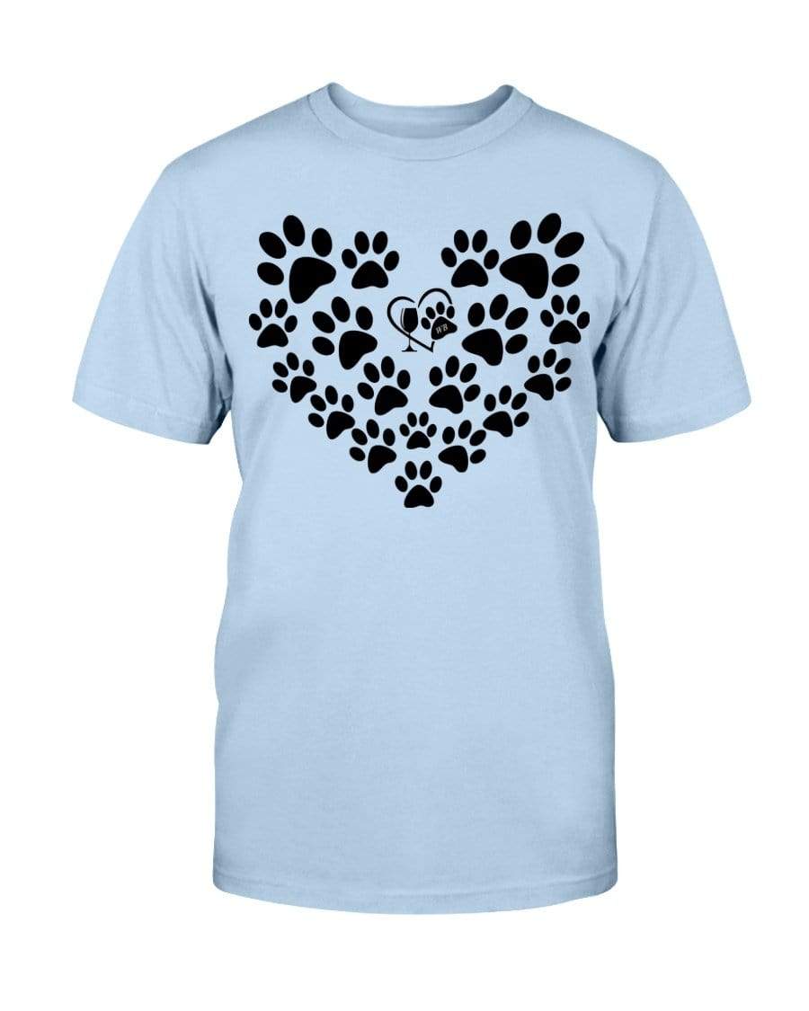 Shirts Light Blue / S Winey Bitches Co Heart Paws (Black) Ultra Cotton T-Shirt WineyBitchesCo