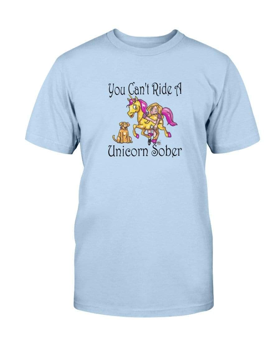 Shirts Light Blue / S Winey Bitches Co "You Can't Ride A Unicorn Sober" Ultra Cotton T-Shirt WineyBitchesCo