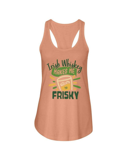 Shirts Light Orange / XS Winey Bitches Co  "Irish Whiskey Makes Me Frisky" Ladies Racerback Tank Top* WineyBitchesCo