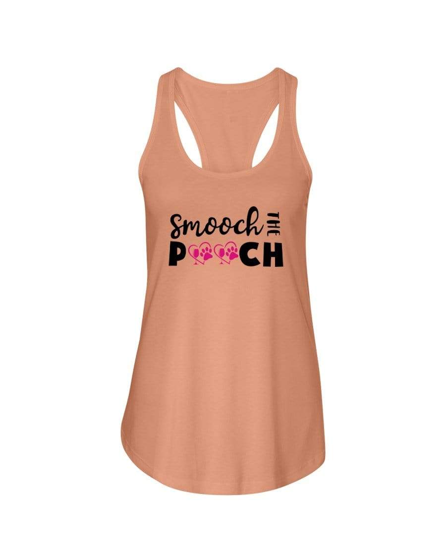 Shirts Light Orange / XS Winey Bitches Co "Smooch The Pooch" Ladies Racerback Tank Top* WineyBitchesCo