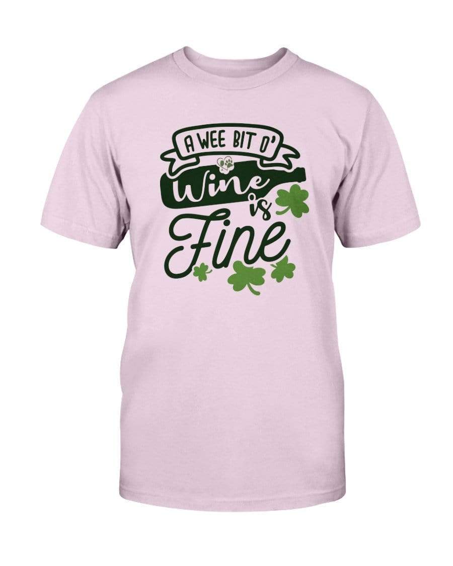 Shirts Light Pink / S Winey Bitches Co "A Wee Bit O' Wine Is Fine" Ultra Cotton T-Shirt WineyBitchesCo