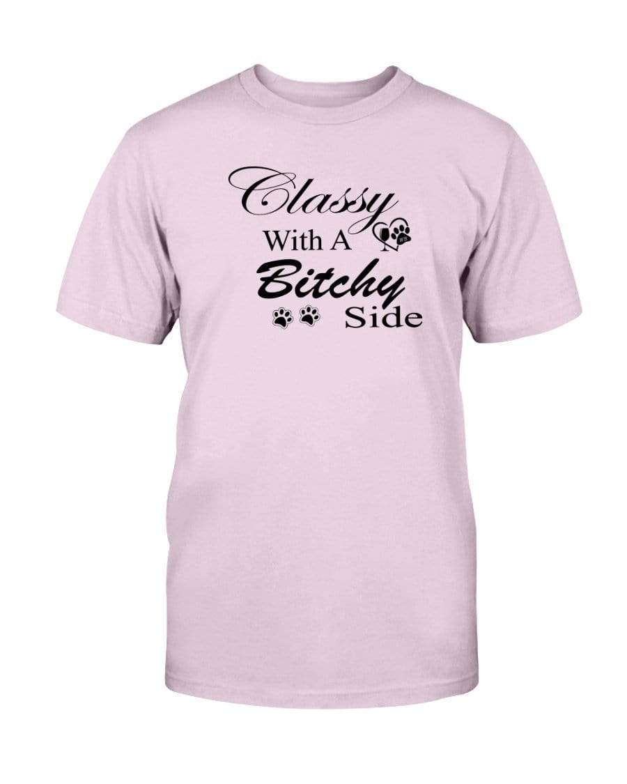 Shirts Light Pink / S Winey Bitches Co "Classy with a Bitchy Side" Black Letters Ultra Cotton T-Shirt WineyBitchesCo