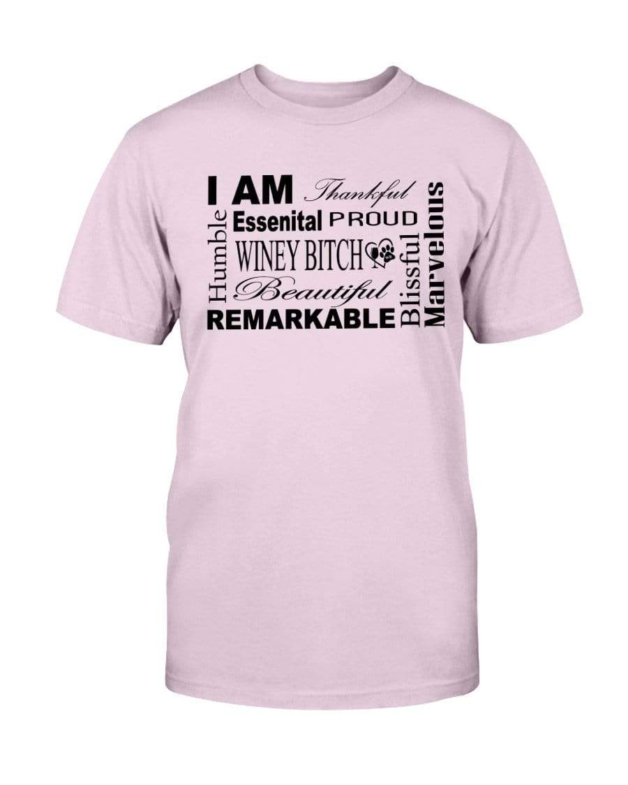 Shirts Light Pink / S Winey Bitches Co "I Am Proud" Black Lettering- Ultra Cotton T-Shirt WineyBitchesCo