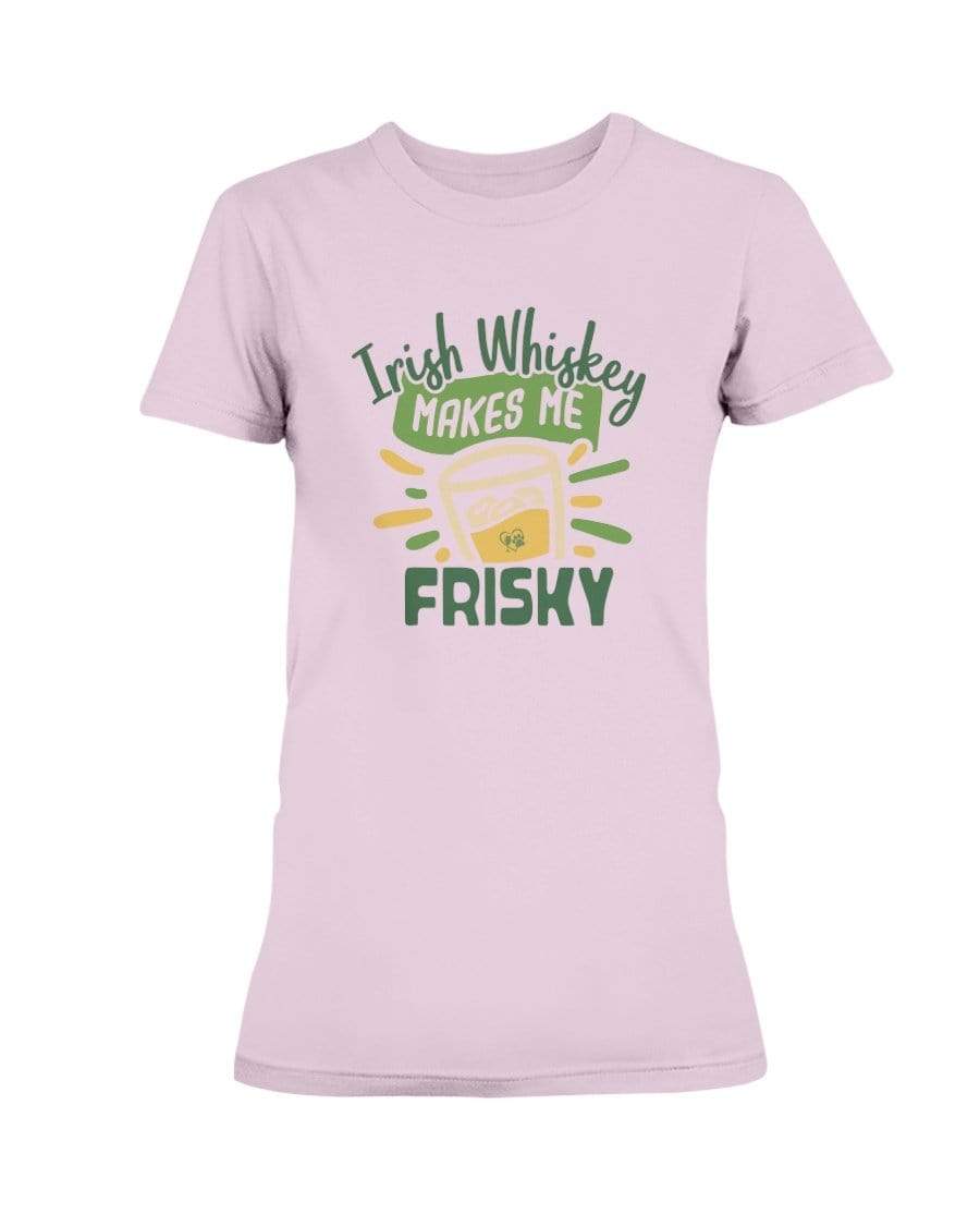 Shirts Light Pink / S Winey Bitches Co "Irish Whiskey Makes Me Frisky" Ladies Missy T-Shirt WineyBitchesCo