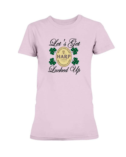 Shirts Light Pink / S Winey Bitches Co "Let's Get Lucked Up" Harp Ladies Missy T-Shirt WineyBitchesCo