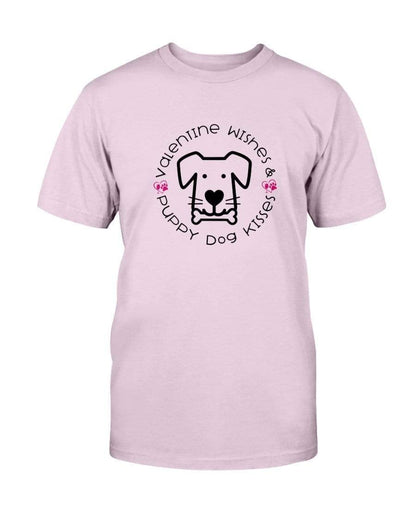 Shirts Light Pink / S Winey Bitches Co "Valentine Wishes And Puppy Dog Kisses" (Dog) Ultra Cotton T-Shirt WineyBitchesCo