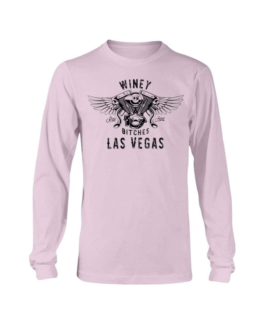 Shirts Light Pink / S Winey Bitches "Ride Hard Las Vegas" Long Sleeve T-Shirt WineyBitchesCo