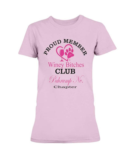 Shirts Light Pink / XS Winey Bitches Club-Proud Member-Pahrump Nv Chapter Ultra Ladies T-Shirt WineyBitchesCo