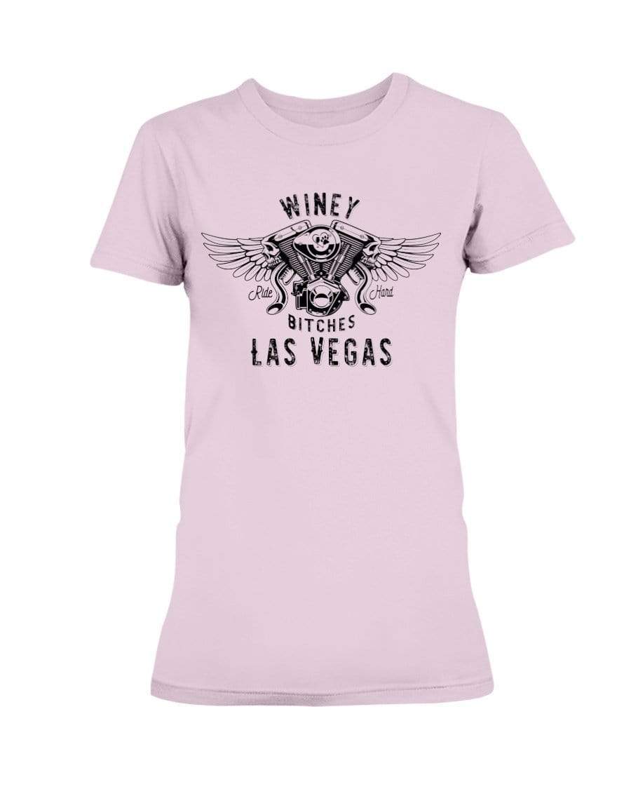 Shirts Light Pink / XS Winey Bitches Co "Ride Hard Las Vegas" Ultra Ladies T-Shirt-Blk Ltrs WineyBitchesCo