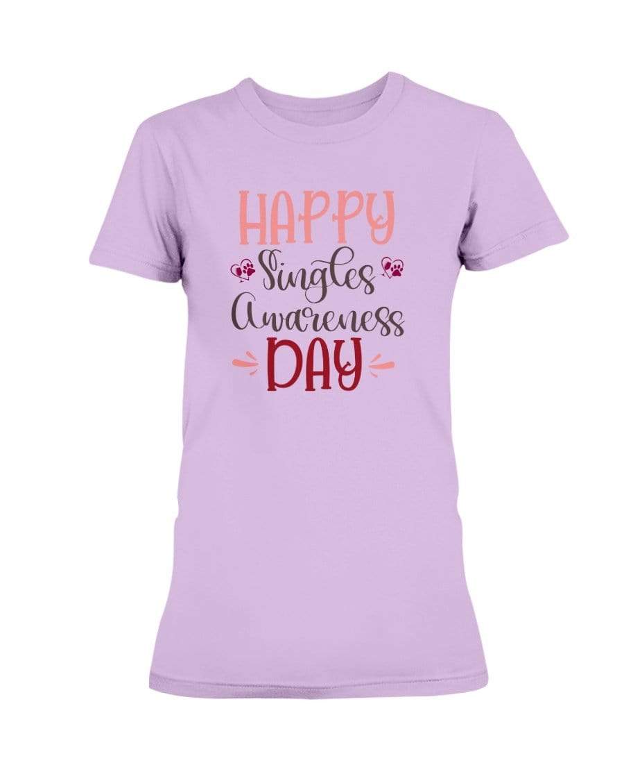 Shirts Lilac / S Winey Bitches Co "Happy Single Awareness Day" Ladies Missy T-Shirt WineyBitchesCo
