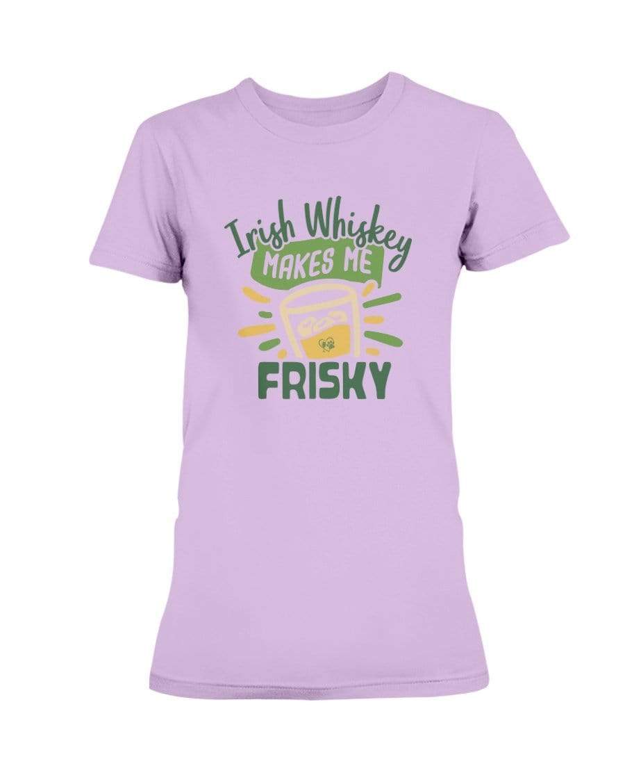 Shirts Lilac / S Winey Bitches Co "Irish Whiskey Makes Me Frisky" Ladies Missy T-Shirt WineyBitchesCo