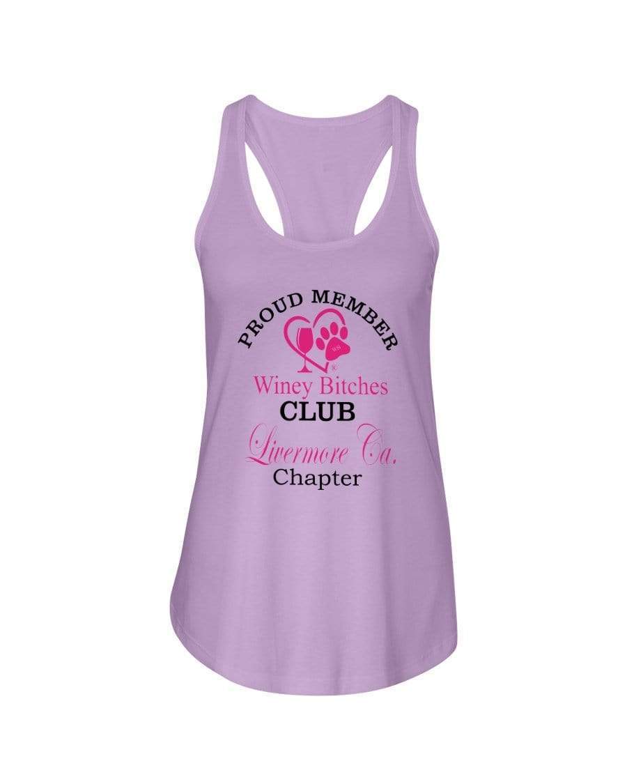 Shirts Lilac / XS Winey Bitches Club- Proud Member-Livermore Ca Chapter -Ladies Racerback Tank WineyBitchesCo
