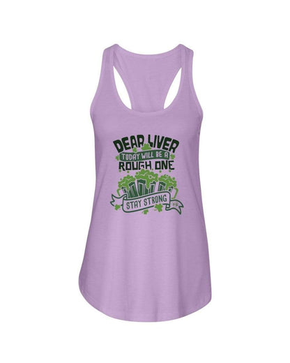 Shirts Lilac / XS Winey Bitches Co "Dear Liver Todays A Rough One, Stay Strong" Ladies Racerback Tank* WineyBitchesCo