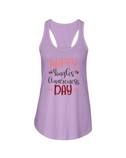 Shirts Lilac / XS Winey Bitches Co "Happy Single Awareness Day" Ladies Racerback Tank Top* WineyBitchesCo