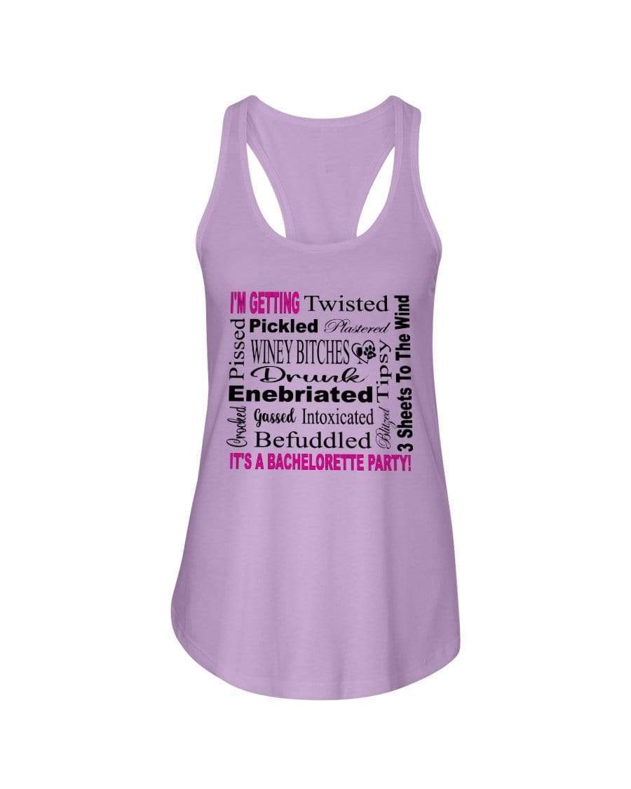 Shirts Lilac / XS Winey Bitches Co "I'm Getting...It's A Bachlorette Party"Ladies Racerback Tank WineyBitchesCo