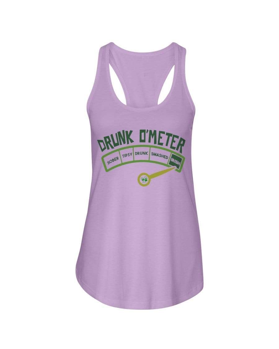 Shirts Lilac / XS Winey Bitches Co "Irish Drunk O'Meter" Ladies Racerback Tank WineyBitchesCo