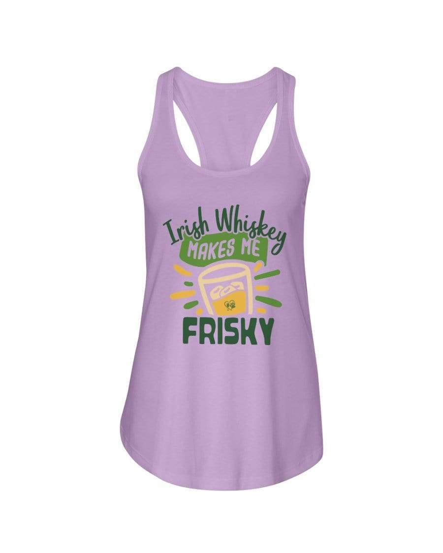 Shirts Lilac / XS Winey Bitches Co  "Irish Whiskey Makes Me Frisky" Ladies Racerback Tank Top* WineyBitchesCo
