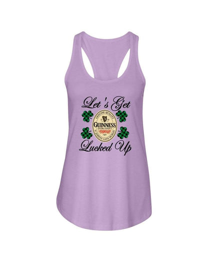 Shirts Lilac / XS Winey Bitches Co "Let's Get Lucked Up" Guinness Ladies Racerback Tank Top* WineyBitchesCo