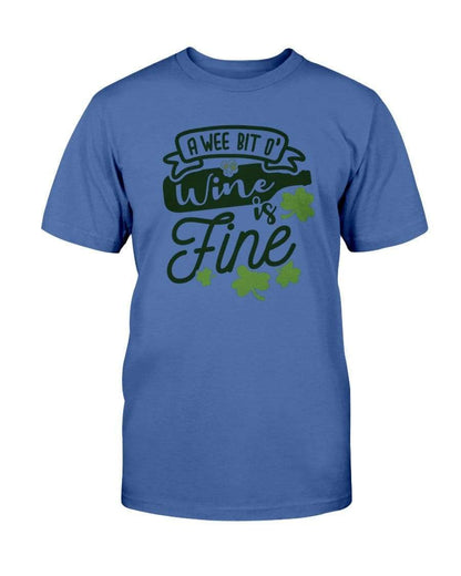 Shirts Metro Blue / S Winey Bitches Co "A Wee Bit O' Wine Is Fine" Ultra Cotton T-Shirt WineyBitchesCo