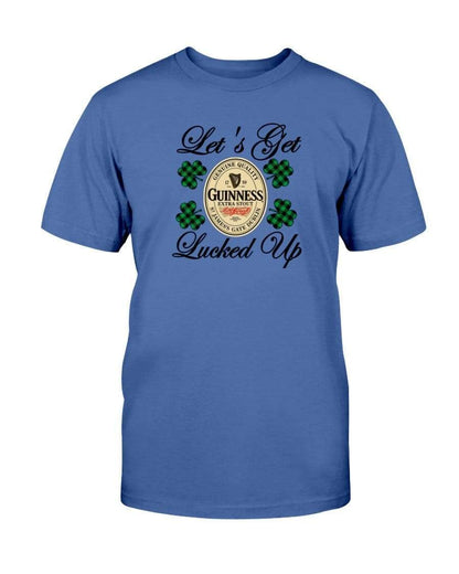 Shirts Metro Blue / S Winey Bitches Co "Let's Get Lucked Up" Guinness Ultra Cotton T-Shirt WineyBitchesCo