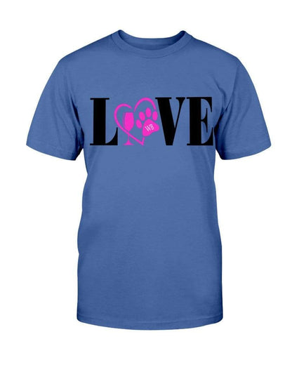 Shirts Metro Blue / S Winey Bitches Co "Love" Blk Letters Ultra Cotton T-Shirt WineyBitchesCo